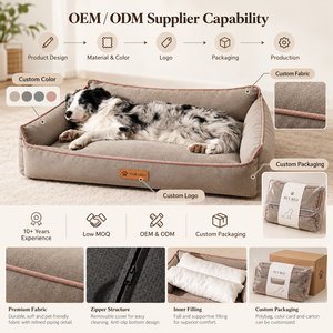 Cama de Lujo para Mascotas de Lona, Grande, Resistente a Mordidas, Impermeable, Personalizable al por Mayor - Product Image 5