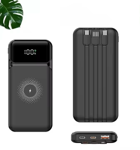 Custom LOGO High Capacity 15W Wireless Charger 10000mAh-50000mAh Portable PD22.5W Fast Charging Power Banks with Built-i