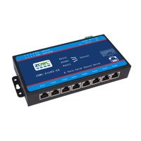 Convertisseur Ethernet 8 ports RS232 RS422 RS485, périphérique série, passerelle IoT Modbus TCP MQTT, configuration web industrielle, DC 9-36V, rail DIN