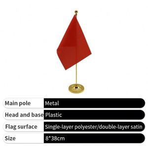 Custom <b>Small</b> <b>Desk</b> Stand Metal Pole 38Cm High Personal Design Countries Table Flag for Promotion - Product Image 4