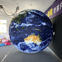 Sculpture gonflable géante personnalisée en forme de globe terrestre pour exposition, décoration de centre commercial, fabrication professionnelle par une usine de produits gonflables