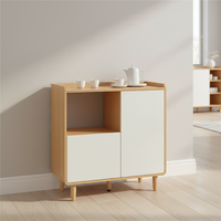 Meuble de rangement mural modulaire en bois de style ferme moderne pour salle à manger, cuisine, salon, mobilier de maison