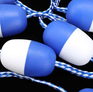 Vente en gros de 5m PVC Ligne de couloir de <span class=keywords><strong>piscine</strong></span> Ligne fendue Boule flottante Diamètre 7cm Corde flottante fendue Équipement écologique - Product Image 5