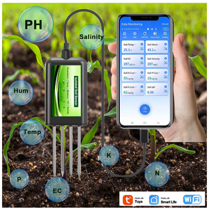 Analyseur de sol haute précision 8-en-1 avec capteur USB pour EC, <span class=keywords><strong>PH</strong></span>, NPK, humidité, température et salinité - Product Image 3