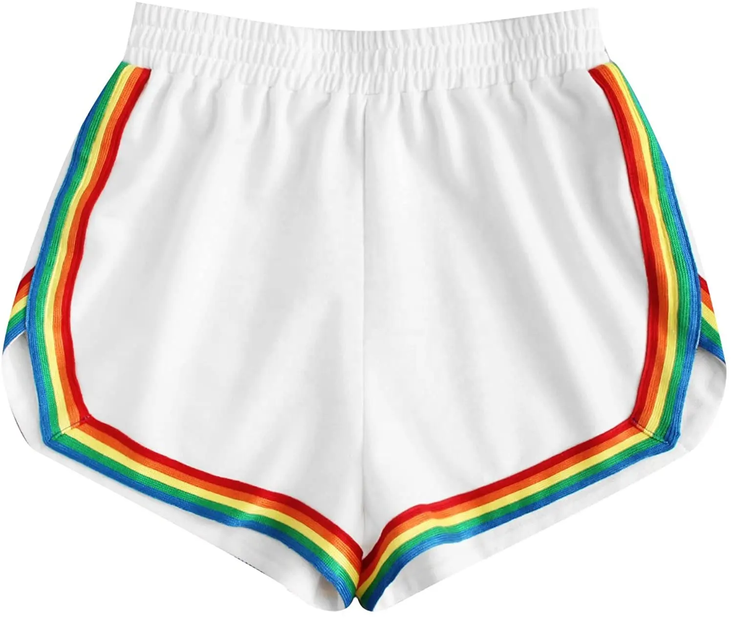 Atmungsaktive Sommer Herren Shorts Elastic Waist Herren Running GYM Sweat Shorts Regenbogen Polyester Shorts für Herren