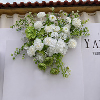 Ensemble de fleurs artificielles pour arche de mariage style forêt, guirlande florale suspendue pour toile de fond, scène, décoration de mariage en extérieur