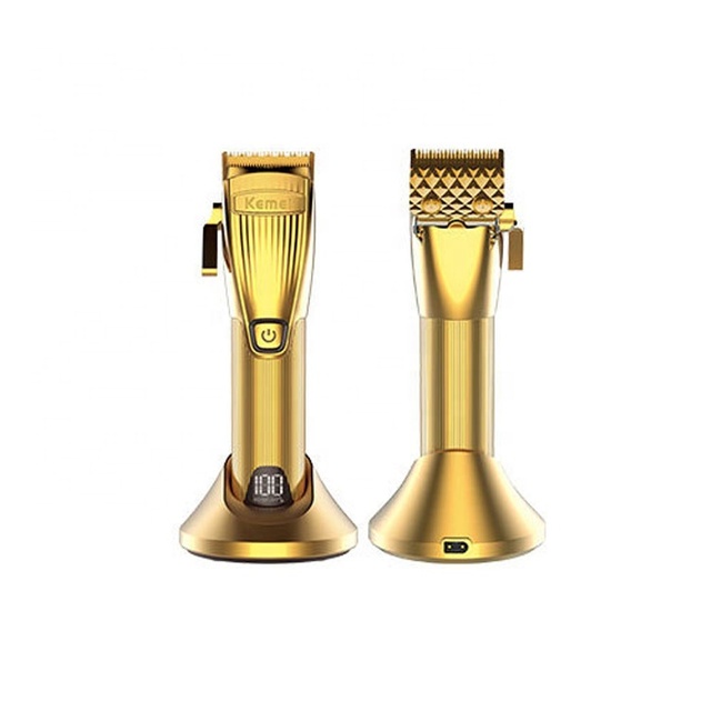 Multifunctional Kemei KM-K32S Metal Hair Clipper Base Charging Wireless Hair Clippers LED Power Display Hair Clipper Trimmer