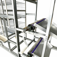 Cage à poulets de type H au meilleur prix avec grattoir manuel pour la collecte du fumier, cages d'élevage de poulets de chair pour petites exploitations avicoles (120 à 2000 poulets)