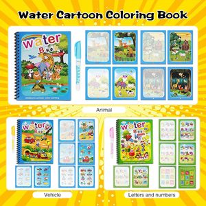 Livres de coloriage à l'eau pour les tout-petits, livres de gribouillage à l'eau réutilisables, livres de coloriage sans désordre - Product Image 2