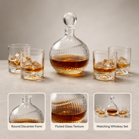 Carafe à whisky personnalisée avec logo, design baseball, 1000 ml, verre, pour liqueur, whisky, bourbon, rhum, tequila, vodka, brandy, nouveau design
