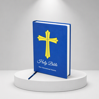 Bible Catholique de Luxe avec Impression Dorée et Croix Estampillée sur Cuir PU Souple – Vente en Gros Direct Usine