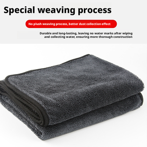 Paño de microfibra absorbente de doble capa trenzado de 1200 gsm, de doble cara y engrosado, para lavado de coches, marca OEM - Product Image 5