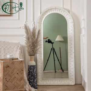 French Country Floor Mirror Oval <b>Metal</b> <b>Frame</b> Home Use Full Length Mirror - Product Image 4