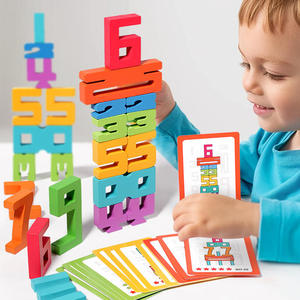 Dropshipping Products 2026 Montessori Educational Toys Creative Wooden Digital <b>Building</b> <b>Blocks</b> Sourcing Service in China - Product Image 4