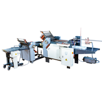 Machine de pliage automatique de papier à boucle, contrôle PLC, haute vitesse 200 m/min, certifiée CE, aspiration d'air, impression, emballage, post-presse