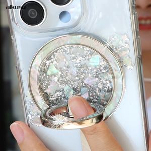 Coque de téléphone en nacre naturelle, résine transparente, anti-jaunissement, compatible avec la recharge sans fil, pour iPhone 16 15 14 13 12 Pro Max - Product Image 6