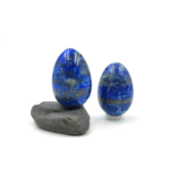 Œufs de Yoni en Lapis Lazuli, pierre semi-précieuse, œufs de cristal pour la guérison des chakras, outil de yoga, de bien-être et de massage