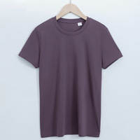 T-shirt manches courtes col rond en coton Double mercerisé pour femme, haute qualité 190gsm 160S 100%