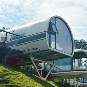 บ้านเคลื่อนที่ทรงวงรี เหล็กโครงสร้างทันสมัย สำเร็จรูป ใช้เป็นโรงแรมทรงโดมแบบอิกลู บ้านทรงฟองอากาศ - Product Image 3