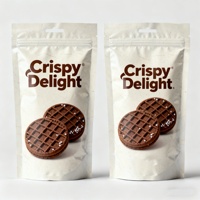 Sachet alimentaire personnalisé en PET avec logo, refermable à fermeture éclair – Options multi-tailles personnalisables, emballage anti-humidité pour biscuits