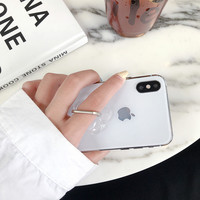 Support de téléphone transparent en acrylique pour tous les smartphones, support universel invisible transparent avec rotation à 360 degrés