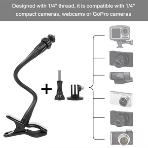 Logotipo/Empaque Personalizado Disponible: Soporte Flexible con Abrazadera Super Clamp y Tornillo de 1/4 para Cámaras <span class=keywords><strong>GoPro</strong></span> Hero 14 13 Insta360 DJI Action - Product Image 6