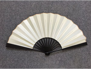 Xinrunjin 10 pouces ventilateur pliant en soie vierge pour calligraphie peinture ventilateur en soie unie Style ancien cadeau calligraphie personnalisable - Product Image 3