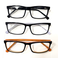 Assortiment de montures de lunettes optiques rectangulaires en acétate de couleur unie pour hommes et femmes, prêtes à être expédiées, pour lunettes de lecture
