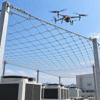 Filet de protection en acier galvanisé à chaud 50x50cm 6mm pour drones, idéal pour la protection aérienne des entrepôts et usines