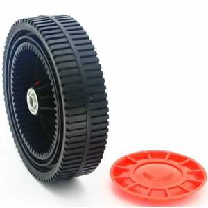 200mm Solid Plastic 8x2.5 Inch Semi-Pneumatic Wheel Plastic Rim <strong>Garden</strong> <strong>Cart</strong> Lawn Mower Tire Material Handling Equipment Parts - Product Image 5