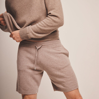 Ensemble pull et short en cachemire personnalisés Pantalon chaud tricoté décontracté d'automne pour hommes