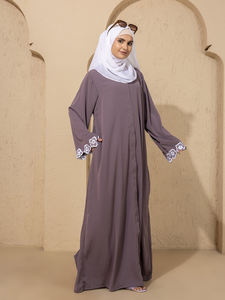 Nueva Ropa Más Vendida para Mujer, Abaya Bordada, Hiyab, Vestido Musulmán, Kimono, Eid, Manga Larga, Holgado, Estilo Árabe, Dubai, Conjunto de Abaya - Product Image 5