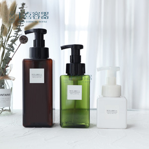 ขวดโฟม PETG สี่เหลี่ยม ขนาด 250 มล. 450 มล. 650 มล. สำหรับใส่เจลแอลกอฮอล์ล้างมือ มูสล้างหน้า ขวดจ่ายโฟม - Product Image 3