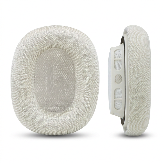 For AirPods Max Hybrid Cloth Silicone Ear Pads Soft Fabric Rubber Replacement Headphone Cushions Comfortable Earpads Covers