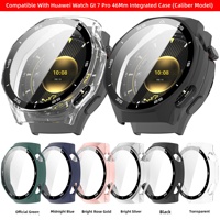 BEEFLYPOWER Tam Koruma Darbeye Dayanıklı Sert PC Temperli Cam Ekran Koruyucu Kılıf Huawei Watch GT7 Pro 46mm için