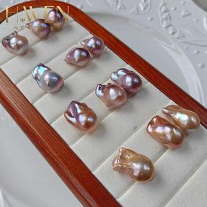 Bán buôn ngọc trai nước ngọt tự nhiên Baroque không đều, kích thước 9-19mm, màu trắng hồng tím, loại 1-4A - Product Image 2