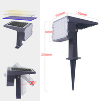 Lampe solaire de jardin extérieure très vendue, étanche IP65, à LED, alimentée par l'énergie solaire, pour jardin, cour, pelouse, allée, lumière murale solaire