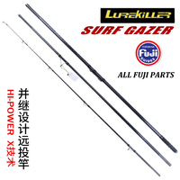 Canne à pêche Surf Gazer Lurekiller 4,2 m/4,5 m 3 sections X carbone longue portée avec anneaux Fuji