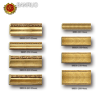 Moulure décorative d'angle de plafond Banruo Slim Antique Gold PS pour villas et hôtels