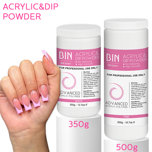 بن حار بيع الوردي ألوان بيضاء واضحة 2 في 1 مسحوق غمس الاكريليك - Product Image 2