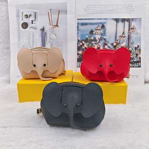 PU Leather Animal Cartoon Cute <strong>Coin</strong> <strong>Purse</strong> Litchi PU Leather <strong>Elephant</strong> <strong>Purse</strong> Wallet Pouch Mini Leather <strong>Coin</strong> <strong>Purse</strong> with Wristlet - Product Image 3