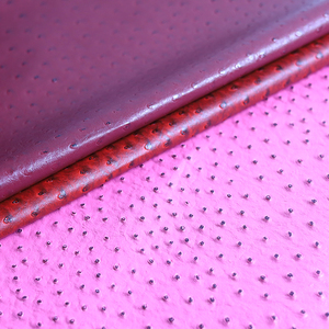 高品质 3D 鸵鸟皮纹理图案弹力 PVC 压花人造皮革卷材，适用于鞋类、沙发、工艺品、家居装饰 - Product Image 2