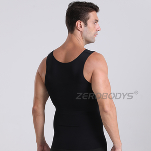 ZEROBODYS 103 Fajas per gli uomini modellanti del corpo abbraccio corpo allenamento stretto camicia nera a compressione canotta - Product Image 6