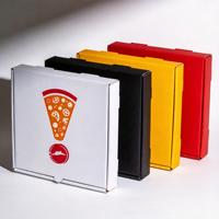 Boîtes à pizza en carton carrées jetables pour livraison, 1,5 mm d'épaisseur, boîtes à pizza en carton ondulé de qualité supérieure, boîtes à pizza personnalisées