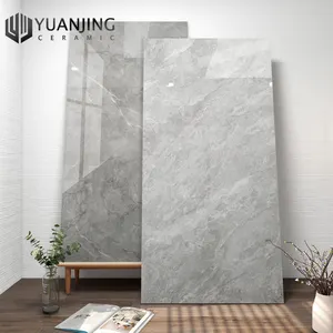 Light Grey 900x1800mm Full Body Marble Slab Porcelain Ceramic Flooring Design Large Slab Marble Look Floor Tiles