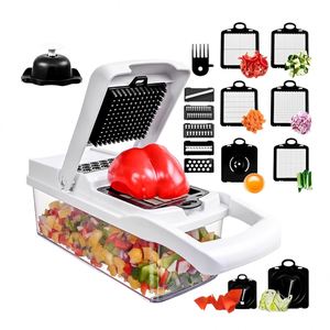 Accessoires de cuisine, hachoir à légumes multifonction 14 en 1, coupe-légumes 12 en 1, trancheuse multifonctionnelle pour légumes - Product Image 1