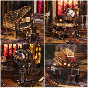 Jiate DIY Bookend William's Castle 3D Puzzle Bookend DIY Assembly Miniature House Craft Model - Product Image 3