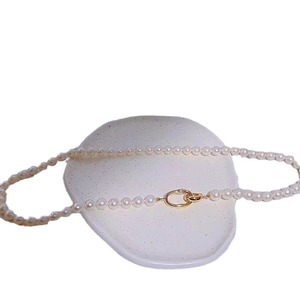Collar de Perlas de Agua Dulce Naturales de 7-8 mm, Casi Circulares con Ligeras Imperfecciones, Cuentas Brillantes, Cadena para Mamá, Accesorios - Product Image 5