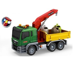 DWI Dowelliin 1:<span class=keywords><strong>10</strong></span>, camiones de remolque de juguete con gancho, camión de construcción de ciudad para niños, conjunto de juguete de vehículo de ciudad con luz y sonido - Product Image 3