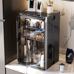 Opvouwbaar bureau bekeropbergrek stofdicht organizer grote capaciteit transparant keuken koffiemokhouder - Product Image 2